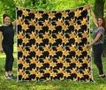 Watercolor Daffodil Flower Pattern Print Quilt