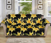 Watercolor Daffodil Flower Pattern Print Sofa Protector