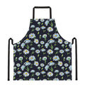 Watercolor Daisy Floral Pattern Print Apron