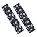 Watercolor Daisy Floral Pattern Print Car Seat Belt Covers