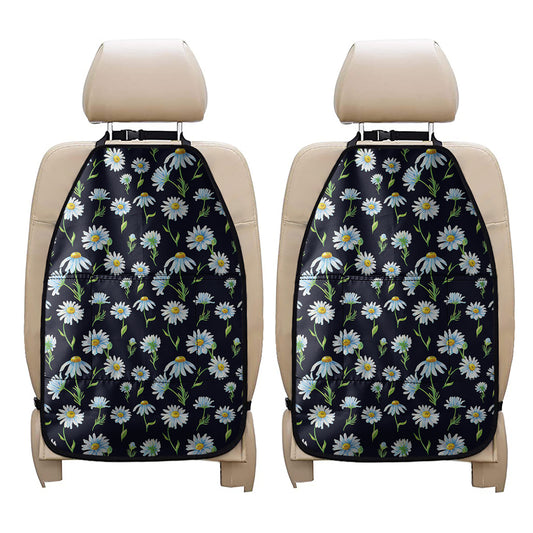 Watercolor Daisy Floral Pattern Print Car Seat Organizers