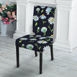 Watercolor Daisy Floral Pattern Print Dining Chair Slipcover