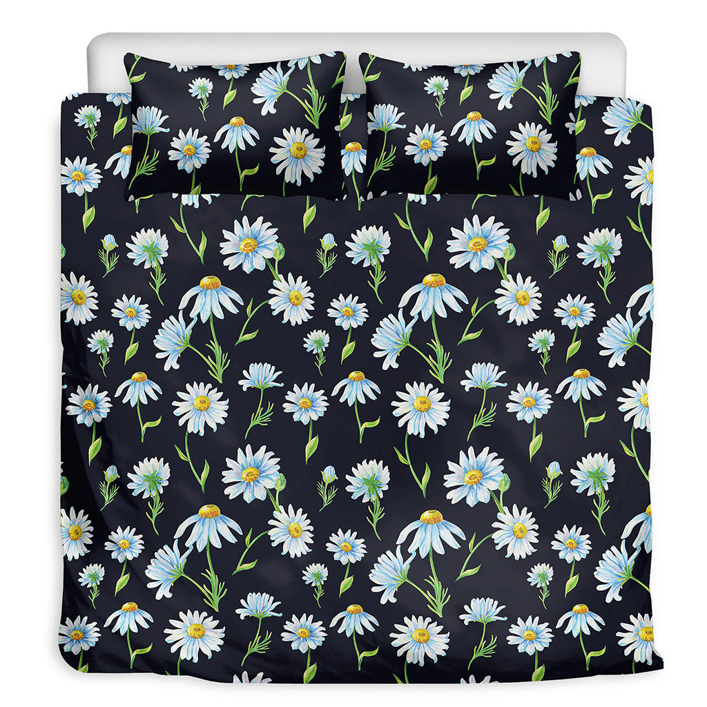 Watercolor Daisy Floral Pattern Print Duvet Cover Bedding Set