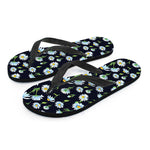Watercolor Daisy Floral Pattern Print Flip Flops