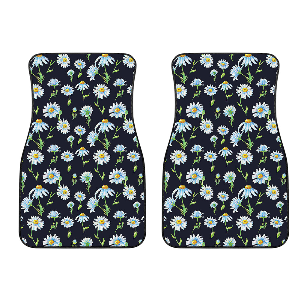 Watercolor Daisy Floral Pattern Print Front Car Floor Mats