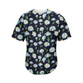 Watercolor Daisy Floral Pattern Print Men's Baseball Jersey