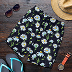 Watercolor Daisy Floral Pattern Print Men's Shorts