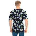 Watercolor Daisy Floral Pattern Print Men's T-Shirt
