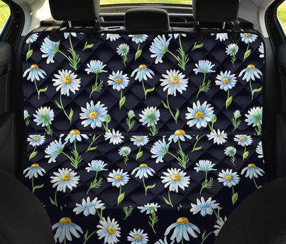 Watercolor Daisy Floral Pattern Print Pet Car Back Seat Cover