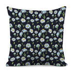 Watercolor Daisy Floral Pattern Print Pillow Cover