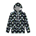 Watercolor Daisy Floral Pattern Print Pullover Hoodie