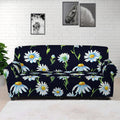 Watercolor Daisy Floral Pattern Print Sofa Cover