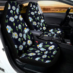 Watercolor Daisy Floral Pattern Print Universal Fit Car Seat Covers
