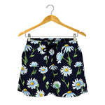 Watercolor Daisy Floral Pattern Print Women's Shorts