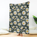 Watercolor Daisy Flower Pattern Print Blanket