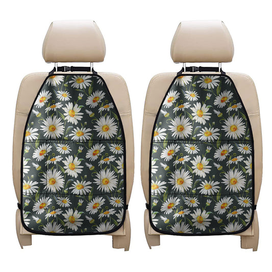 Watercolor Daisy Flower Pattern Print Car Seat Organizers