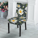 Watercolor Daisy Flower Pattern Print Dining Chair Slipcover