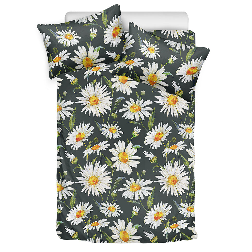 Watercolor Daisy Flower Pattern Print Duvet Cover Bedding Set