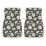 Watercolor Daisy Flower Pattern Print Front Car Floor Mats