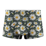 Watercolor Daisy Flower Pattern Print Men's Boxer Briefs
