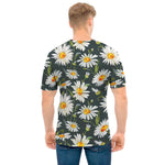 Watercolor Daisy Flower Pattern Print Men's T-Shirt