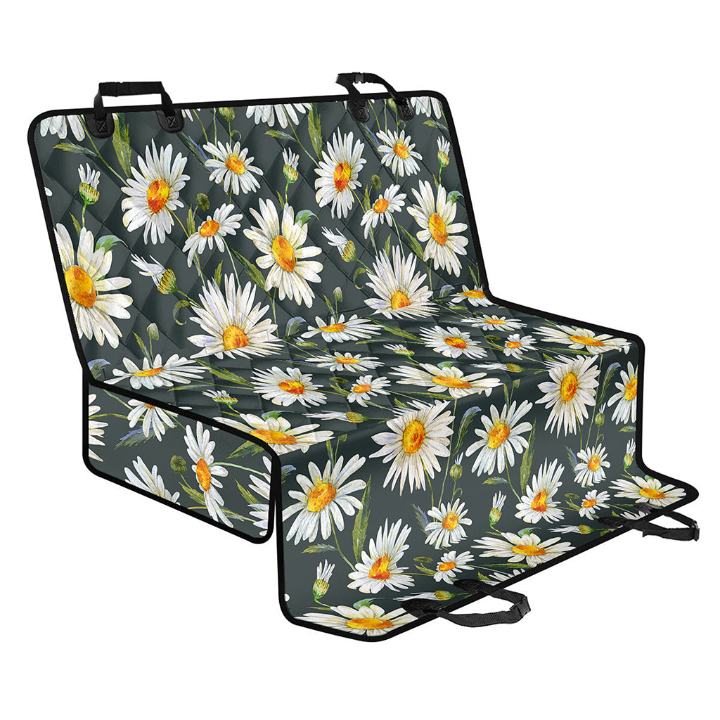 Watercolor Daisy Flower Pattern Print Pet Car Back Seat Cover