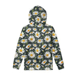 Watercolor Daisy Flower Pattern Print Pullover Hoodie