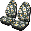 Watercolor Daisy Flower Pattern Print Universal Fit Car Seat Covers