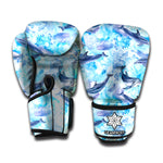 Watercolor Dolphin In The Sea Print Boxing Gloves
