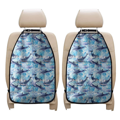 Watercolor Dolphin In The Sea Print Car Seat Organizers