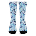 Watercolor Dolphin In The Sea Print Crew Socks