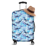 Watercolor Dolphin In The Sea Print Luggage Cover