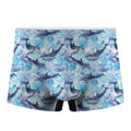 Watercolor Dolphin In The Sea Print Men's Boxer Briefs