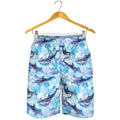 Watercolor Dolphin In The Sea Print Men's Shorts