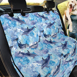 Watercolor Dolphin In The Sea Print Pet Car Back Seat Cover