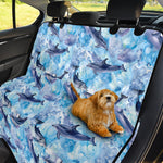 Watercolor Dolphin In The Sea Print Pet Car Back Seat Cover