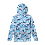 Watercolor Dolphin In The Sea Print Pullover Hoodie