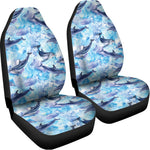 Watercolor Dolphin In The Sea Print Universal Fit Car Seat Covers