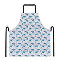 Watercolor Dolphin Pattern Print Apron