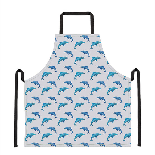 Watercolor Dolphin Pattern Print Apron