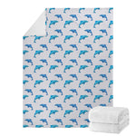 Watercolor Dolphin Pattern Print Blanket