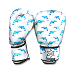 Watercolor Dolphin Pattern Print Boxing Gloves