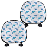 Watercolor Dolphin Pattern Print Car Headrest Covers