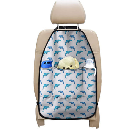Watercolor Dolphin Pattern Print Car Seat Organizers