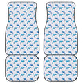 Watercolor Dolphin Pattern Print Front and Back Car Floor Mats