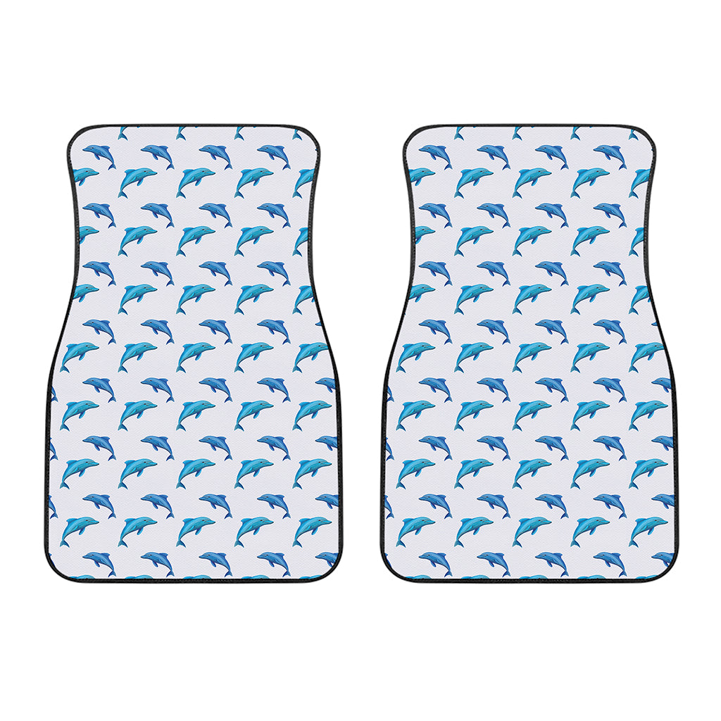 Watercolor Dolphin Pattern Print Front Car Floor Mats