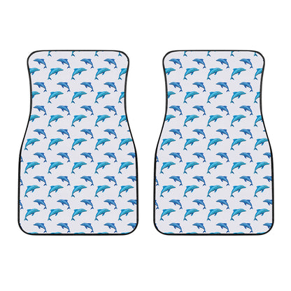 Watercolor Dolphin Pattern Print Front Car Floor Mats