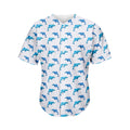 Watercolor Dolphin Pattern Print Men's Baseball Jersey