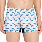 Watercolor Dolphin Pattern Print Men's Boxer Briefs