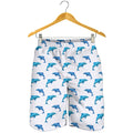 Watercolor Dolphin Pattern Print Men's Shorts